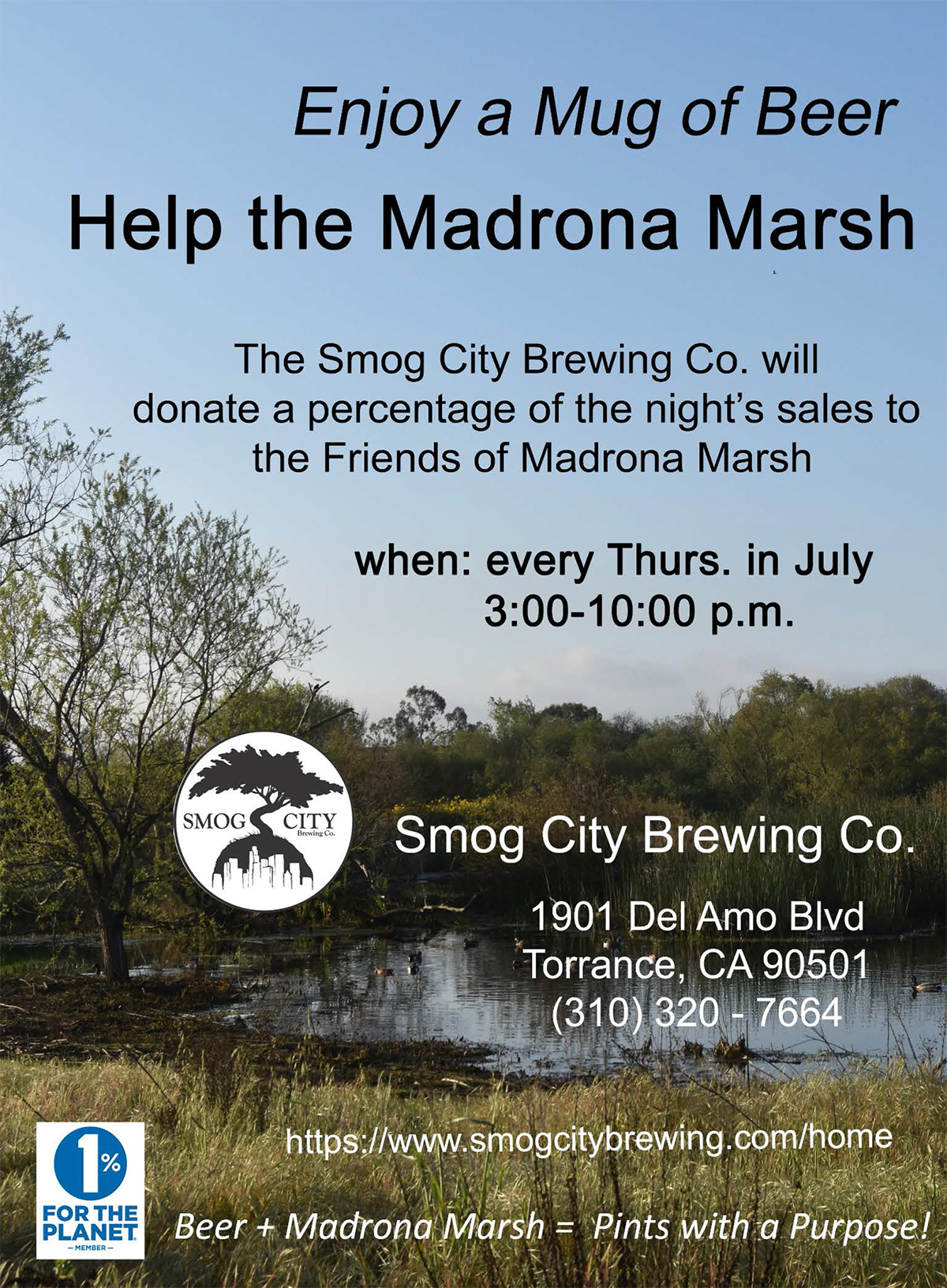 Pints with a Purpose -  July at Smog City Brewing Co.