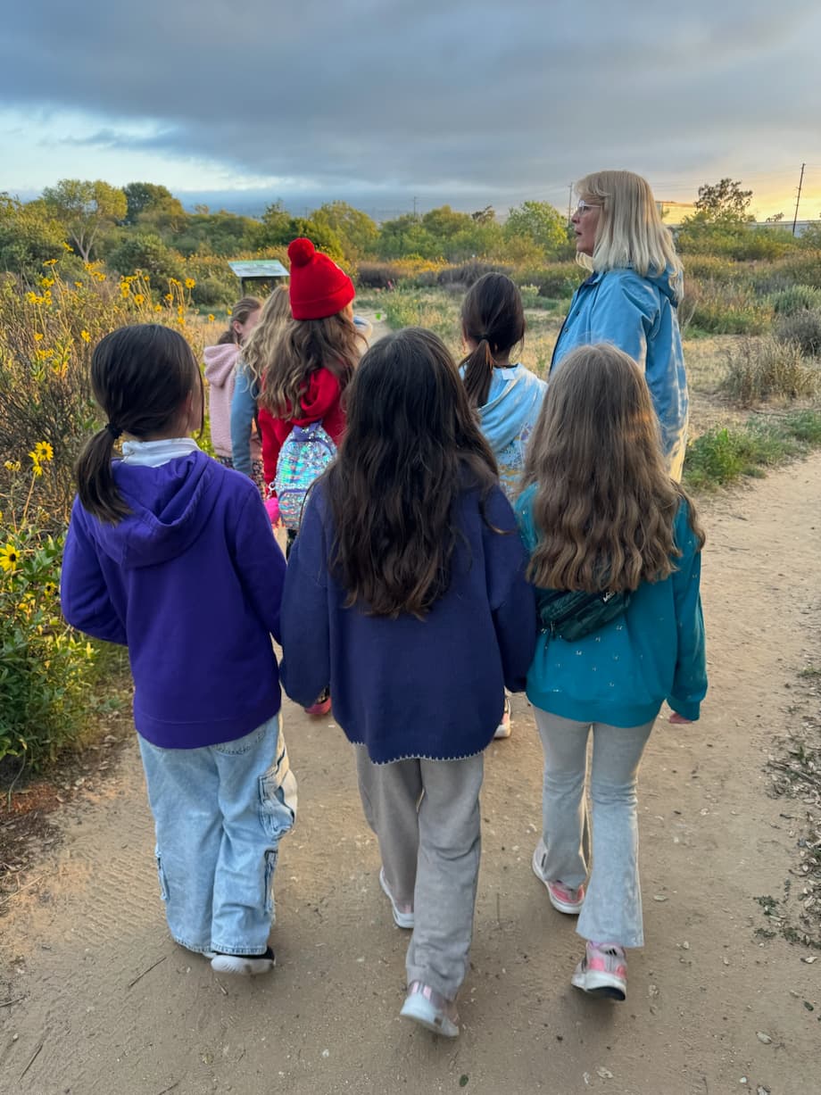 Scouts enjoying a tour of the Madrona Marsh in Torrance led by a Docent.