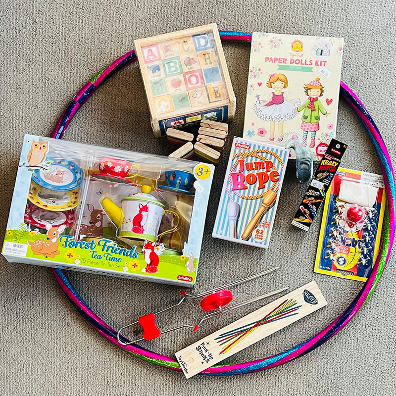 Assortment of childrens toys