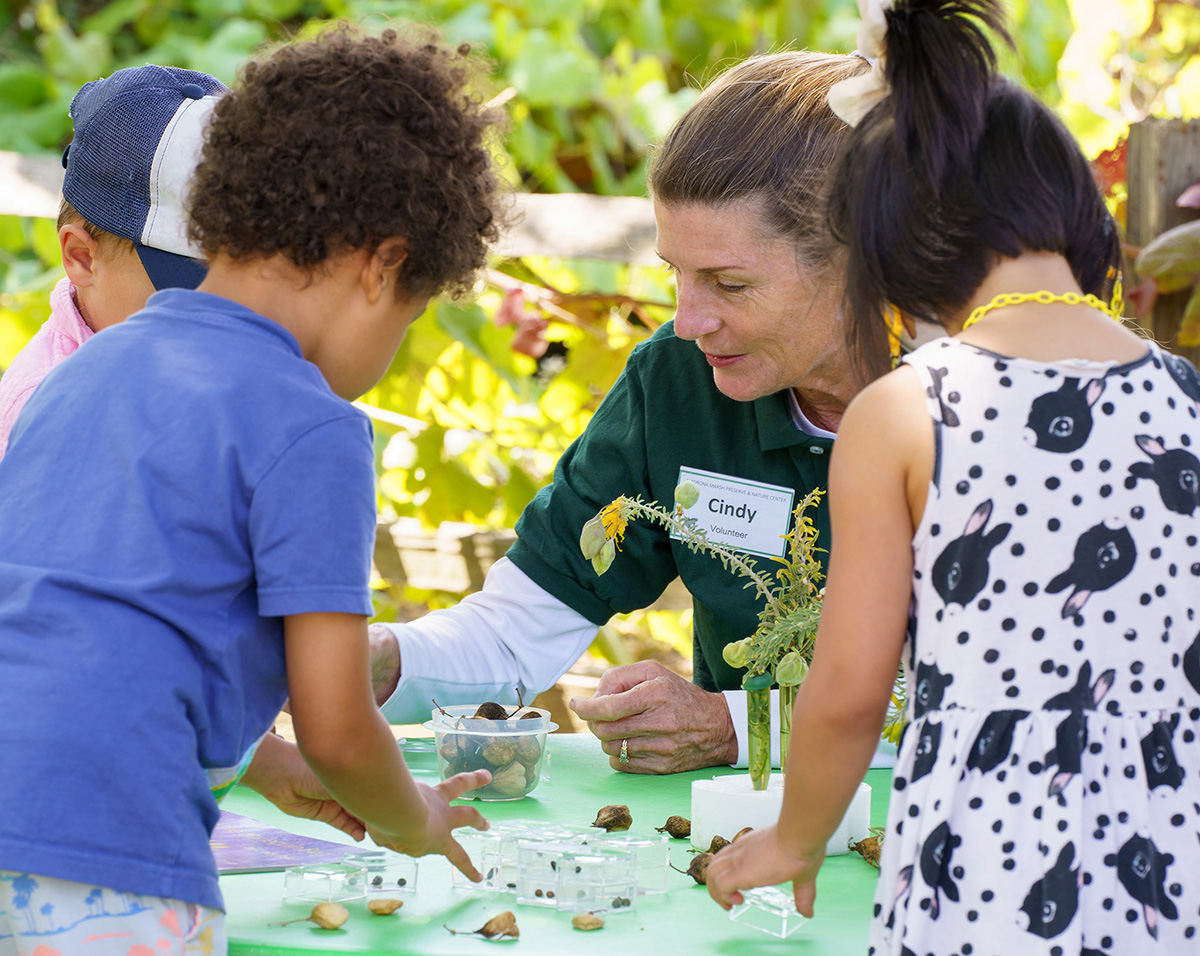 Cindy with kids at Friday Fun at Madrona Marsh
