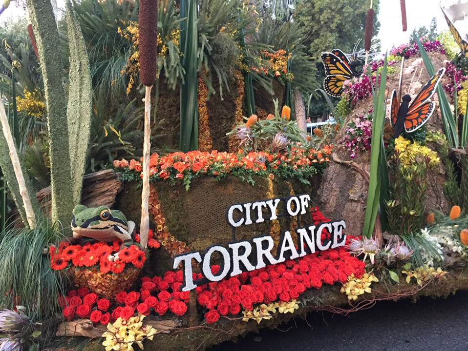 City of Torrance float in 2018 Rose Parade