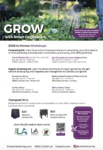 Flyer for Grow with Smart Gardening workshops